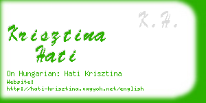 krisztina hati business card